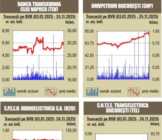 BVB Indicii încep în creştere săptămâna, pe fondul unui rulaj redus – 25.11.2025